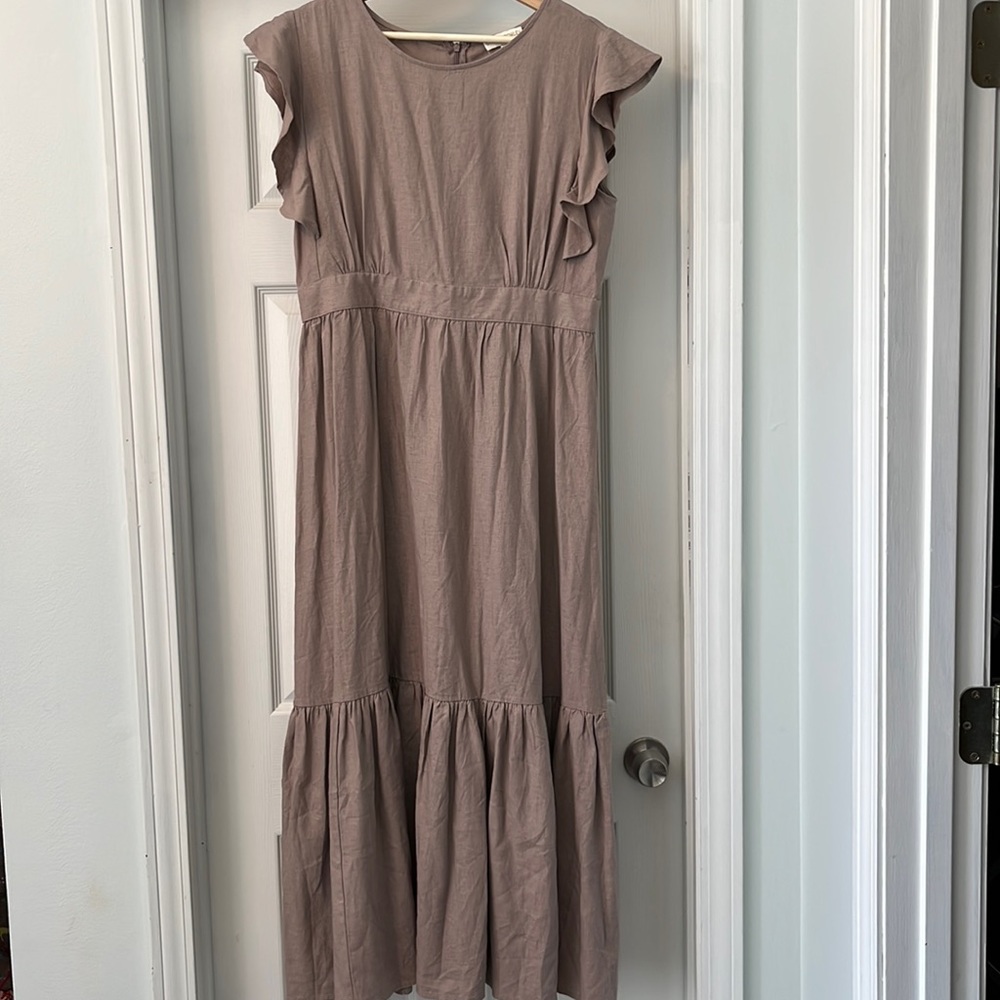 NWOT Cynthia Rowley linen blend maxi dress size L